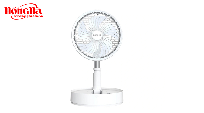 Quạt sạc điện gấp gọn Nanoco NFF1618W