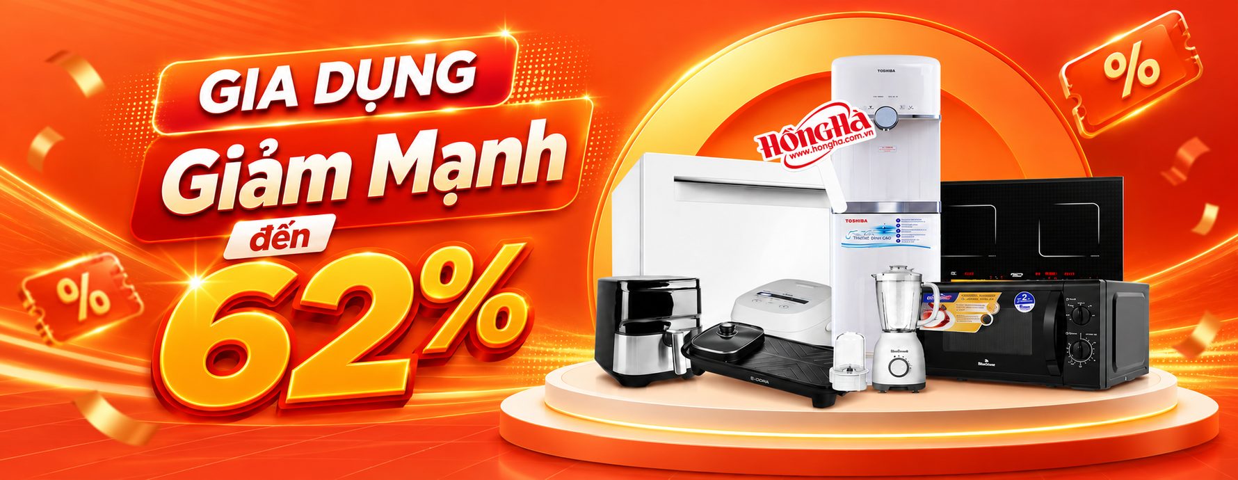 Gia dụng giảm mạnh đến 62%