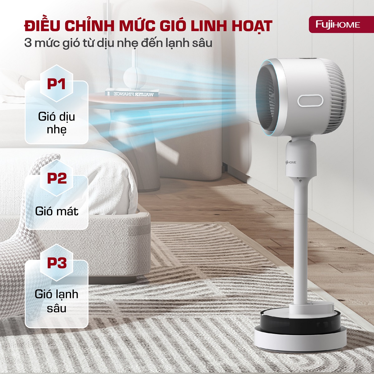 Quạt điều hòa bốn mùa đa năng Fujihome AC707 4