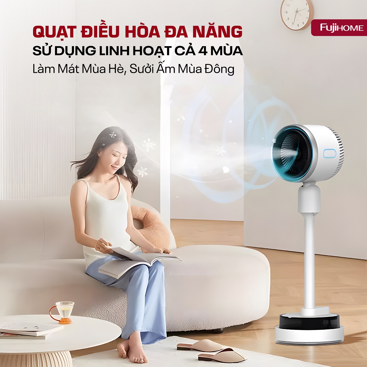 Quạt điều hòa bốn mùa đa năng Fujihome AC707 1