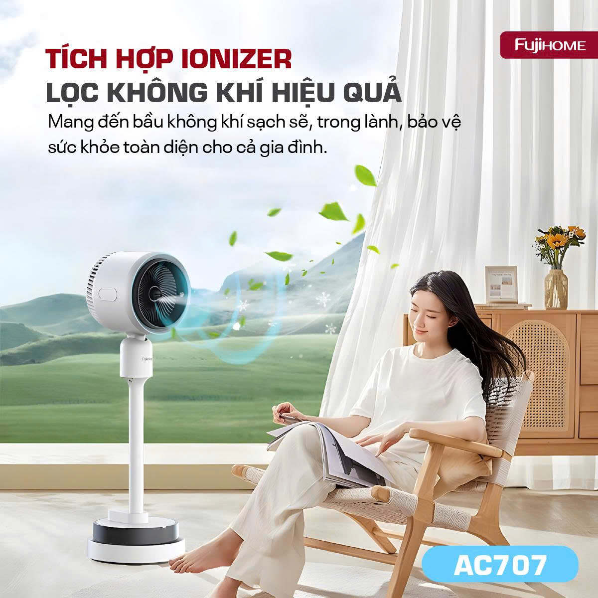 Quạt điều hòa bốn mùa đa năng Fujihome AC707 3