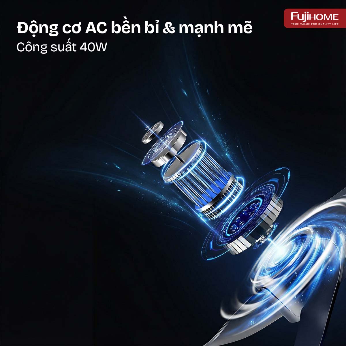 Quạt tuần hoàn không khí điều khiển bằng giọng nói Fujihome CFR04-VOICE 3