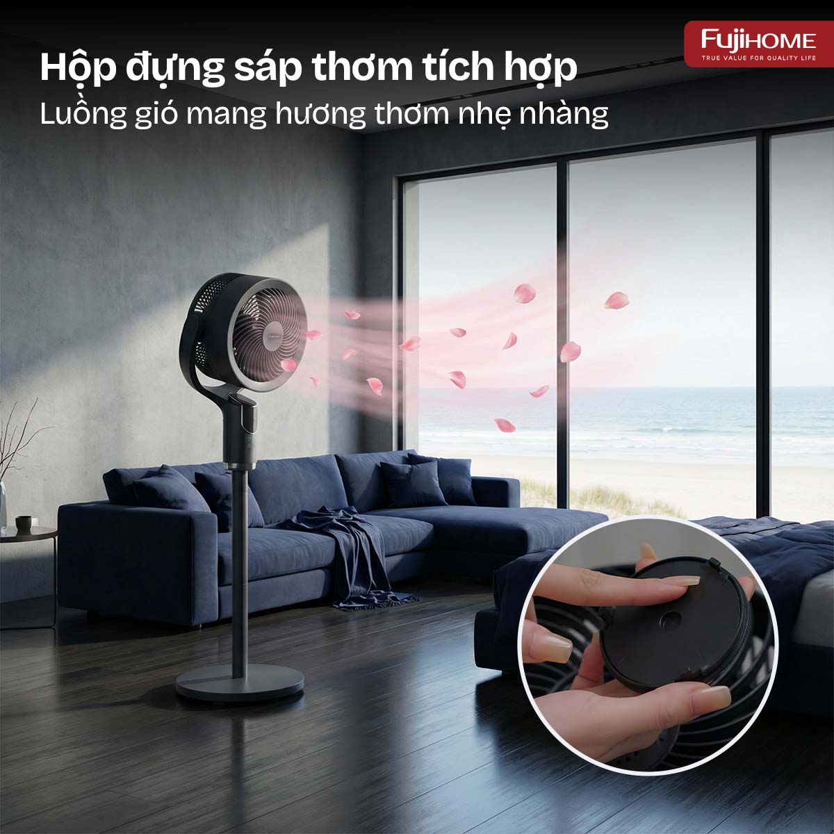 Quạt tuần hoàn không khí điều khiển bằng giọng nói Fujihome CFR04-VOICE 5