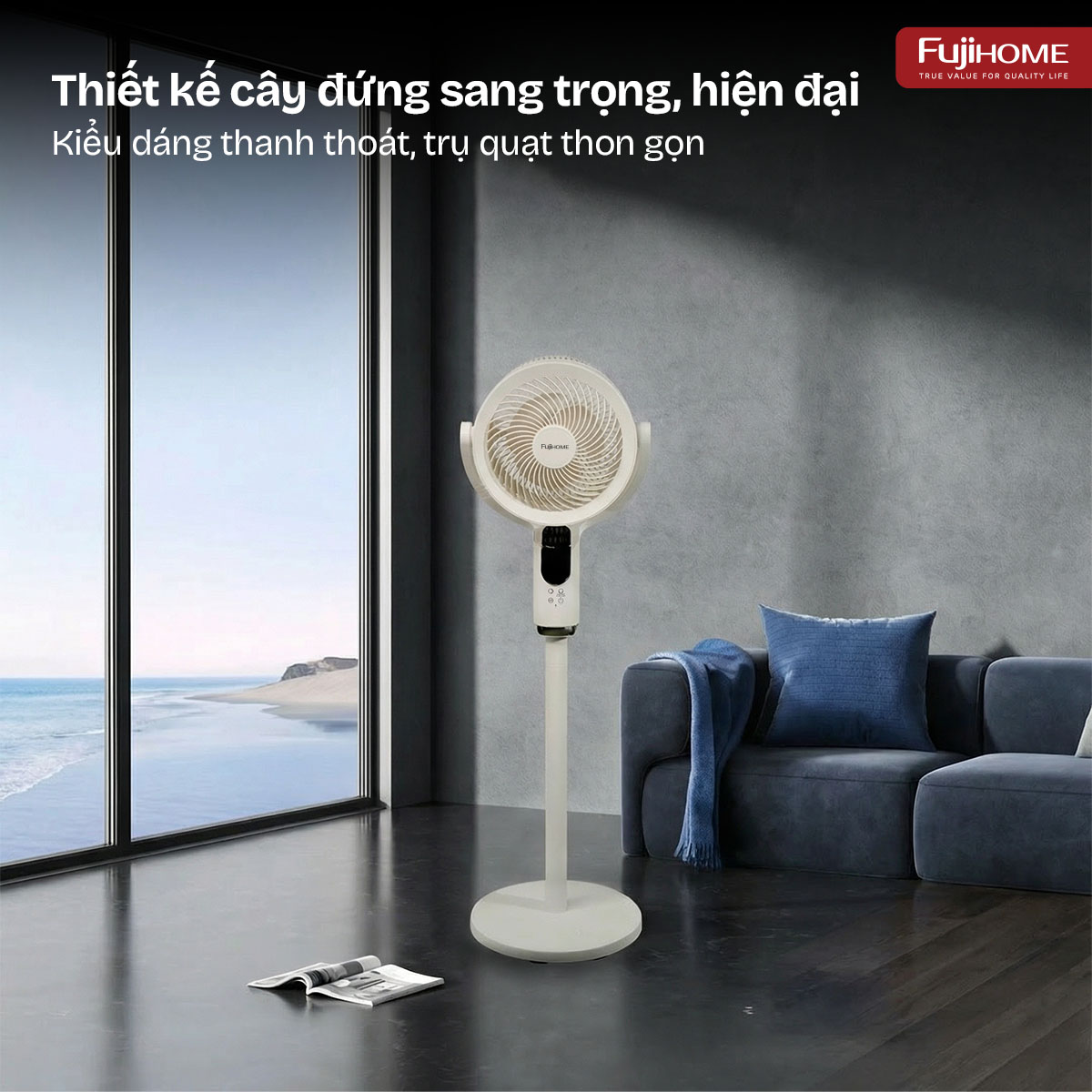 Quạt tuần hoàn không khí điều khiển bằng giọng nói Fujihome CFR04-VOICE