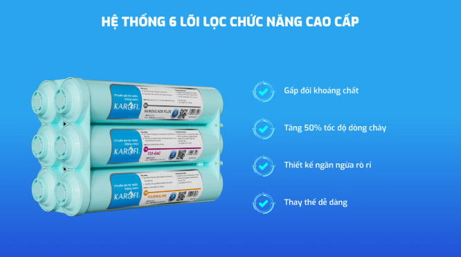 Máy lọc nước RO Karofi KAQ-U65 6