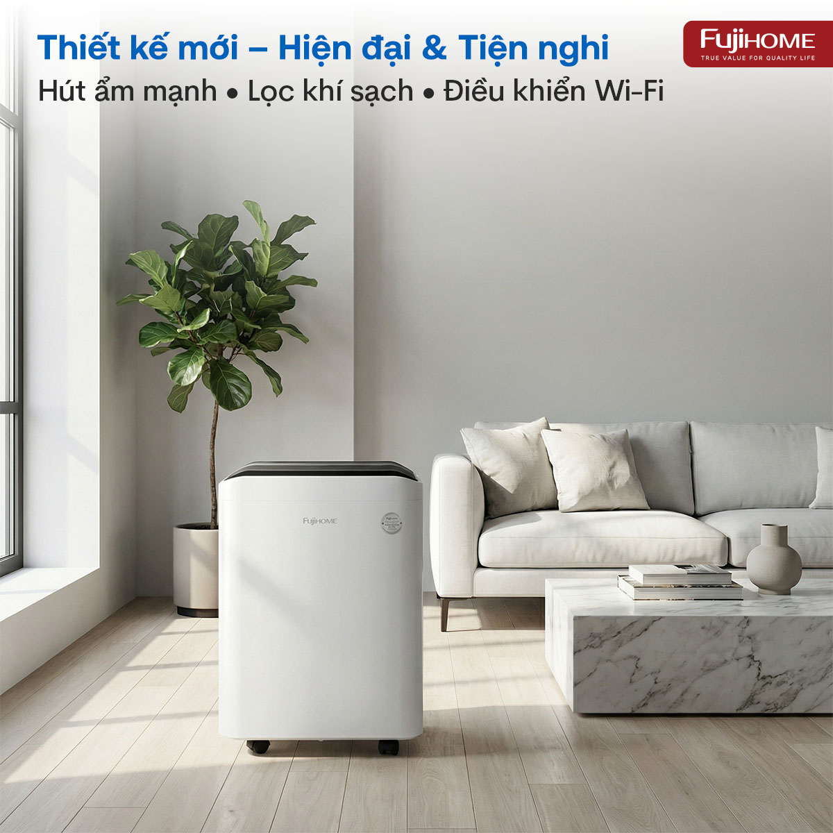 Máy hút ẩm không khí Fujihome DH35W-HEPA