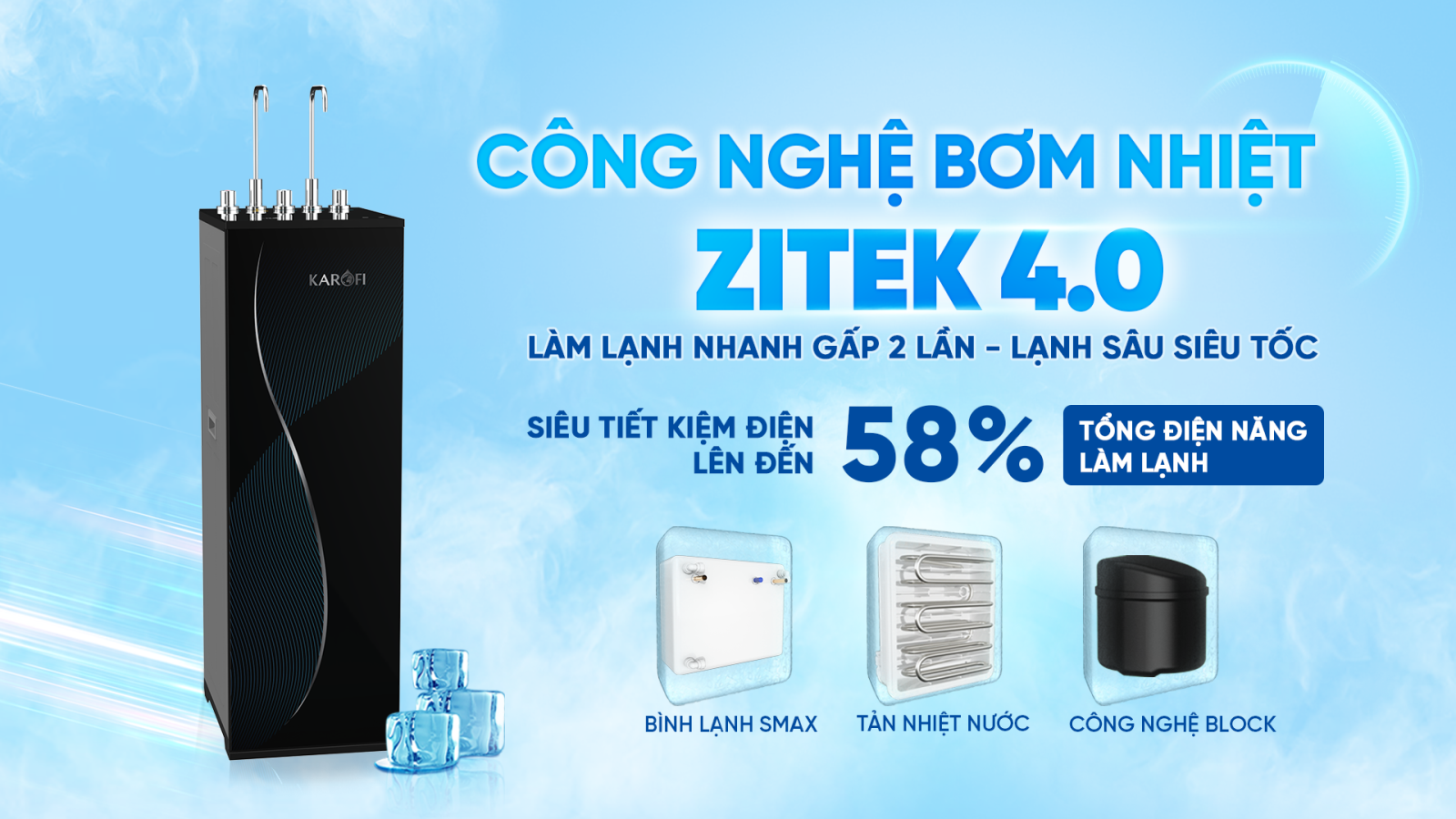 Máy lọc nước nóng lạnh Karofi KAD-D69 2