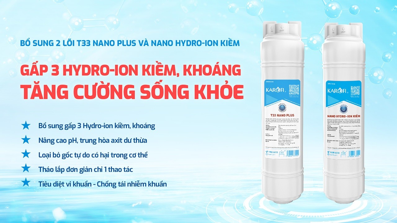 Máy lọc nước 12 lõi nóng lạnh nguội Karofi KAD-E58 2
