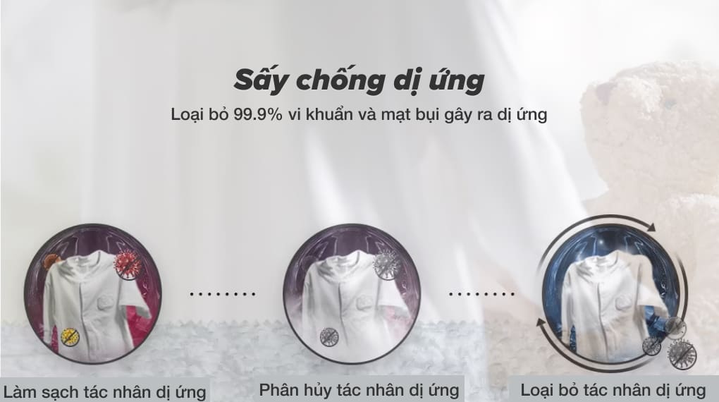 Máy sấy bơm nhiệt LG 10.5 kg DVHP50P 1