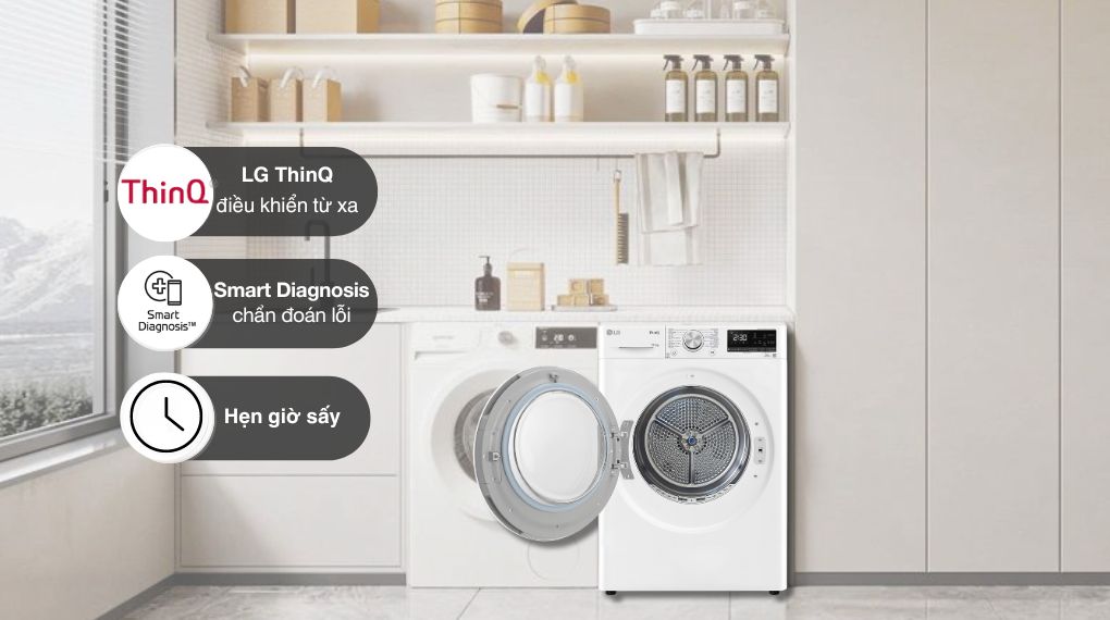 Máy sấy bơm nhiệt LG 10.5 kg DVHP50W 5