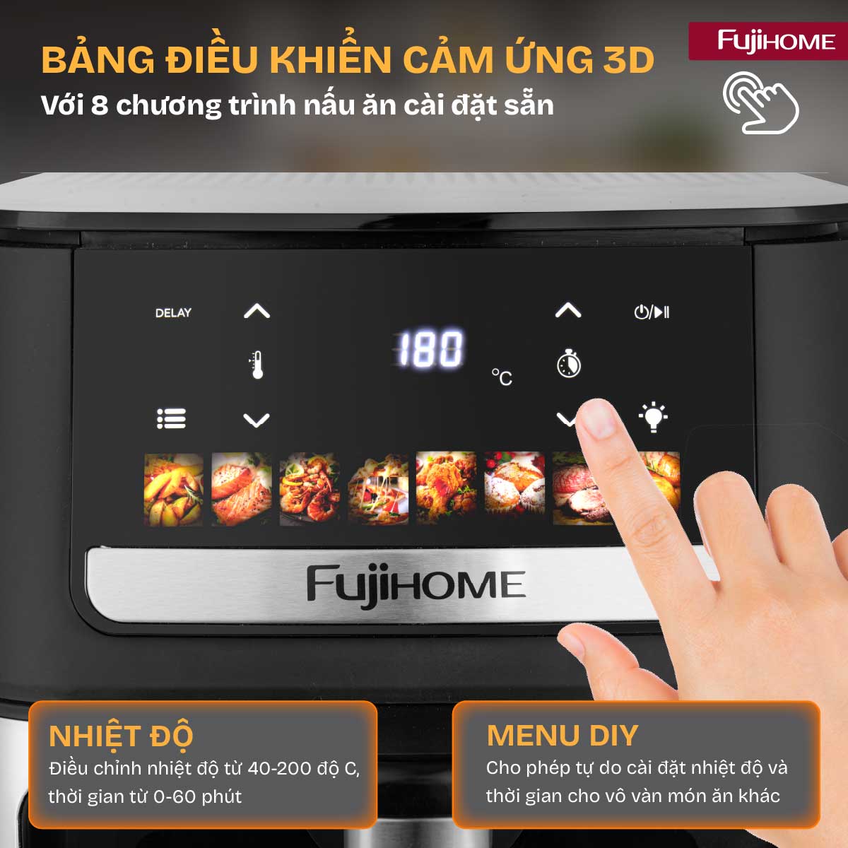 Nồi chiên không dầu Fujihome A9DH 2