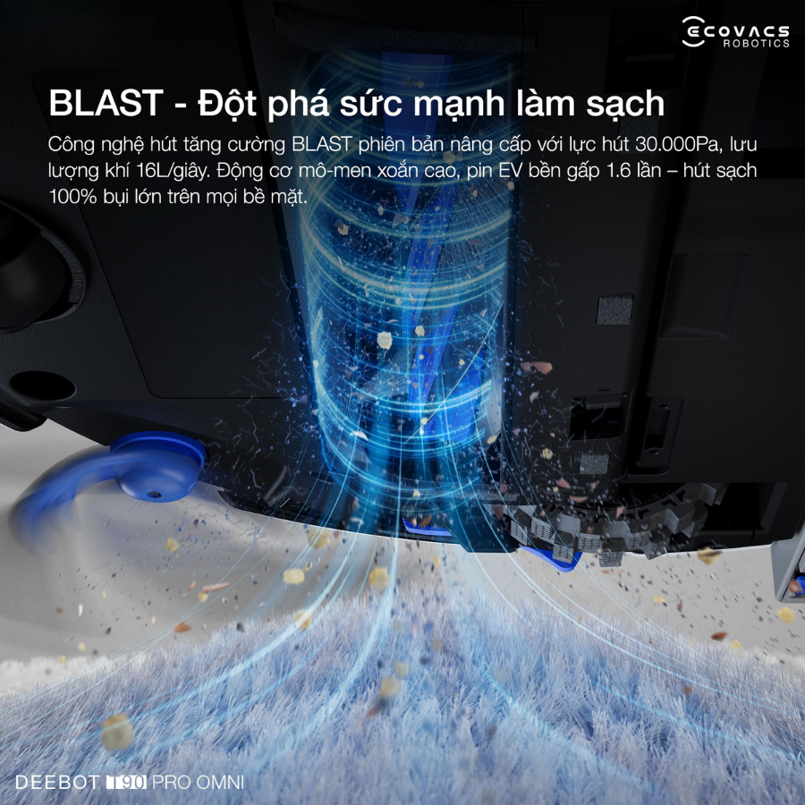 Robot hút bụi lau nhà Ecovacs DEEBOT T90 PRO OMNI 2