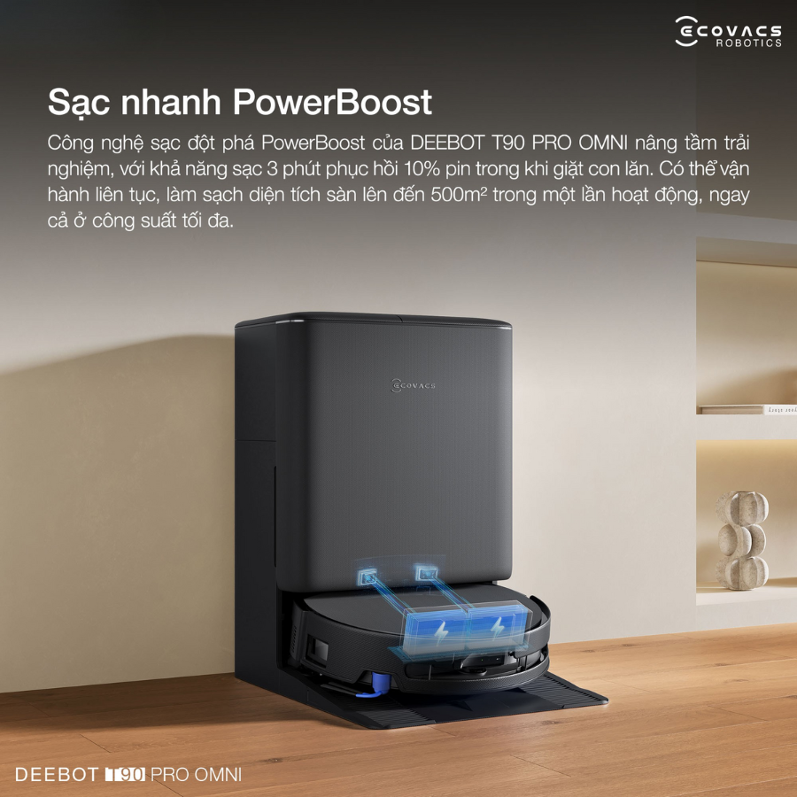 Robot hút bụi lau nhà Ecovacs DEEBOT T90 PRO OMNI 2
