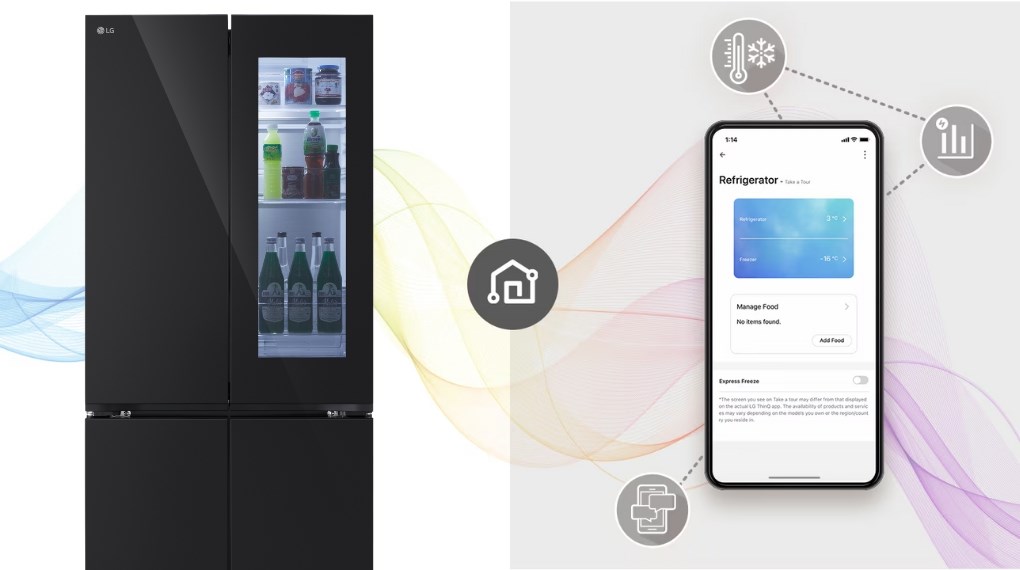 Tủ lạnh LG Inverter 617 lít Multi Door InstaView LFB61BLGAI 6